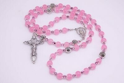Pink Quartz (Malaysia Jade) Rosary