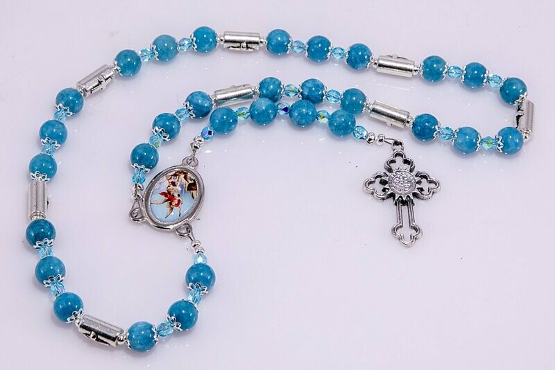 Blue Amazonite St Michael Chaplet