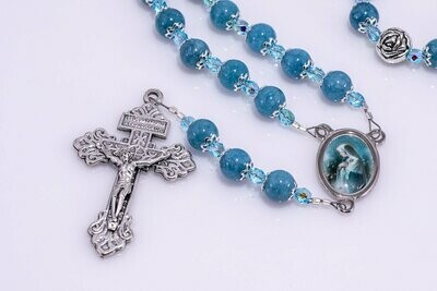 Blue Amazonite Seven Sorrows Rosary