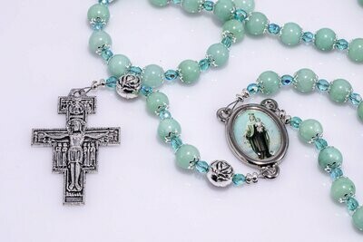 Amazonite Jade Joys of Mary Rosary
