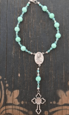 Amazonite Jade Auto Rosary