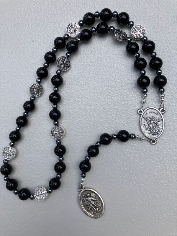 Black Obsidian St Michael Chaplet