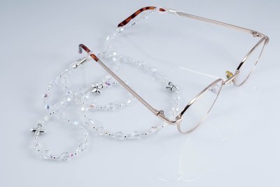 Crystal Aurora Rosary Eyeglass Chain (6 mm beads)