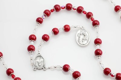 Red Mashan Jade Holy Spirit Chaplet (8 mm beads)