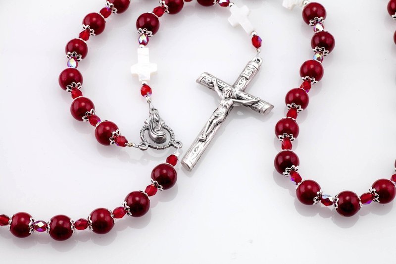Red Mashan Jade Rosary