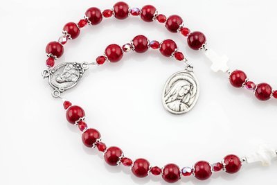 Red Mashan Jade Seven Sorrows Rosary
