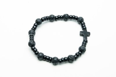 Men’s Lava Rock Rosary Bracelet