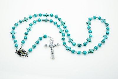 Turquoise Howlite Stations of the Cross Rosary