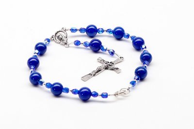 Blue Malaysia Jade Auto Rosary