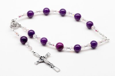 Purple Malaysia Jade Auto Rosary