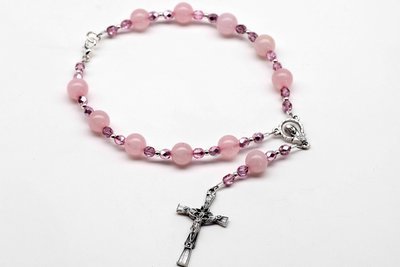 Pink Malaysia Jade Auto Rosary
