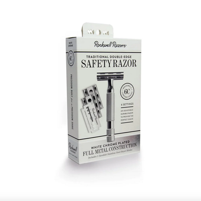 Rockwell Razors 6C Double Edge Razor - White Chrome