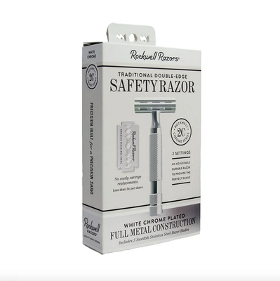 Rockwell Razors 2C Double Edge Razor - White Chrome