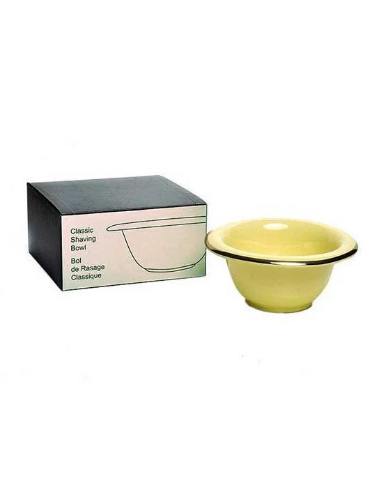 Pure Badger Collection Shaving Bowl, Cream, Porcelain, With Silver Rim