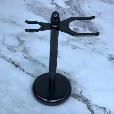 Pure Badger Collection Shaving Stand, Matte Grey, For Standard Shaving Brush &amp; Standard DE safety razor