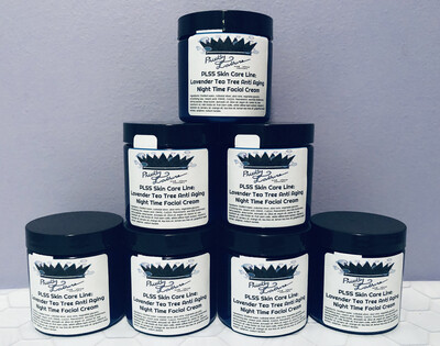 PLSS Skin Care Line: Lavender Tea Tree Anti Aging Night Time Facial Cream