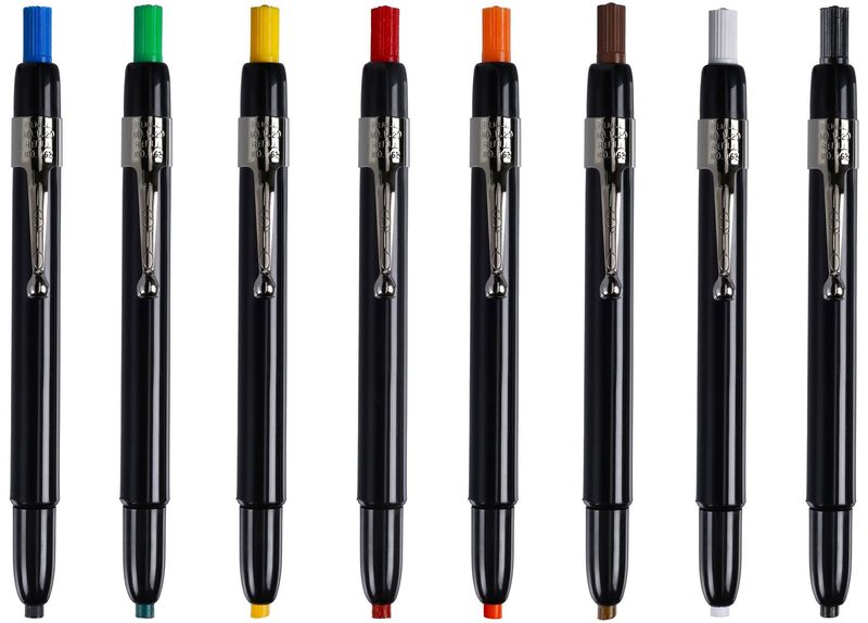 ASSORTED COLOR MARKING PENCILS, 12/BOX