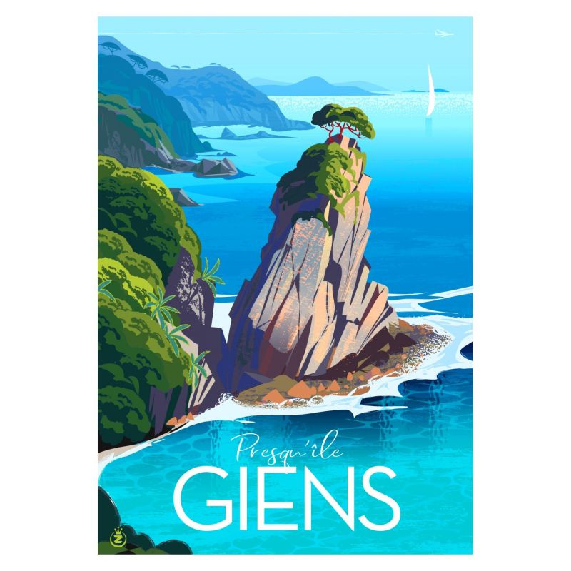 Affiche tirage d&#39;Art &quot;Presqu&#39;île de Giens&quot; Monsieur Z