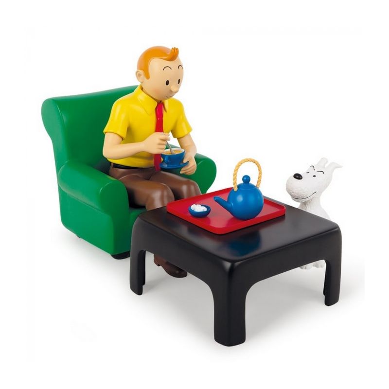 Tintin prenant le thé - Collection Tintinimaginatio