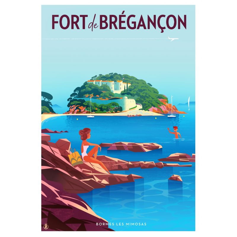 Affiche tirage d&#39;Art &quot;Fort de Brégançon&quot; Monsieur Z.