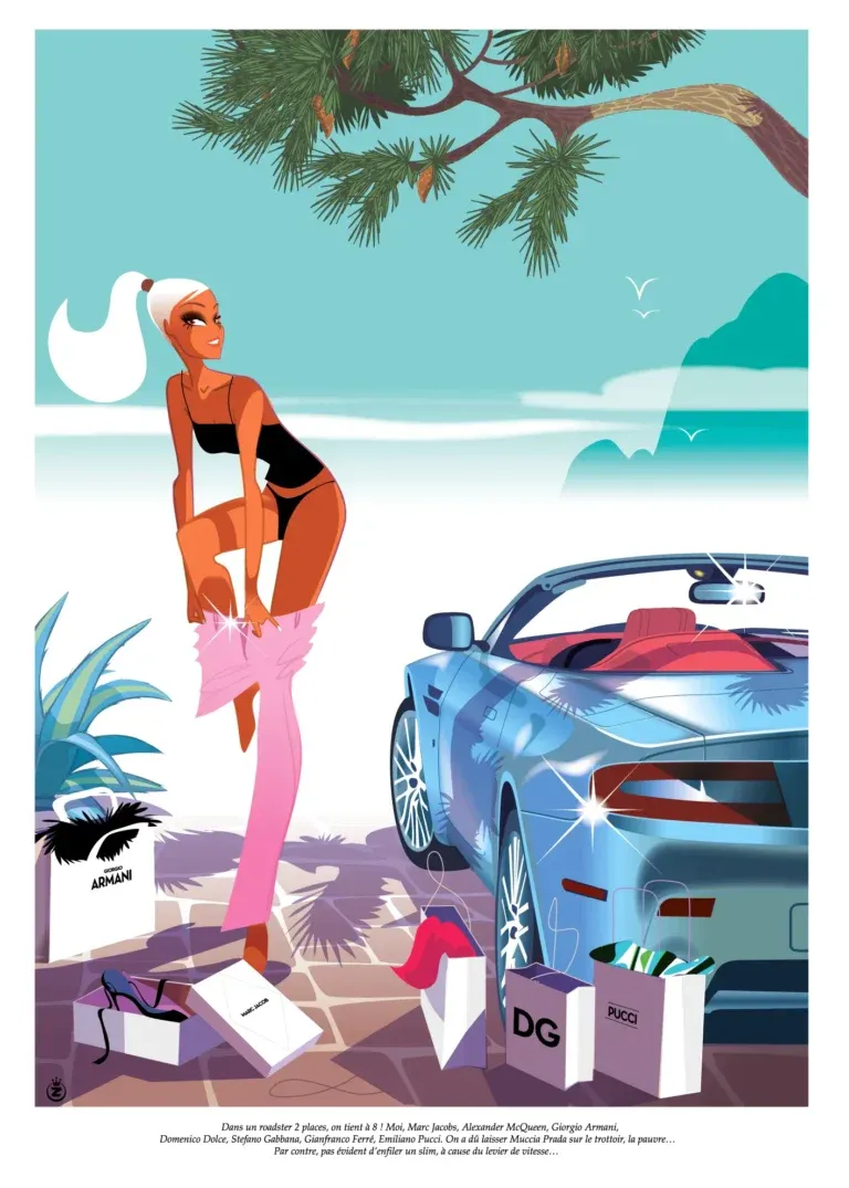 Affiche tirage d&#39;Art &quot;Alison&quot; Monsieur Z.
