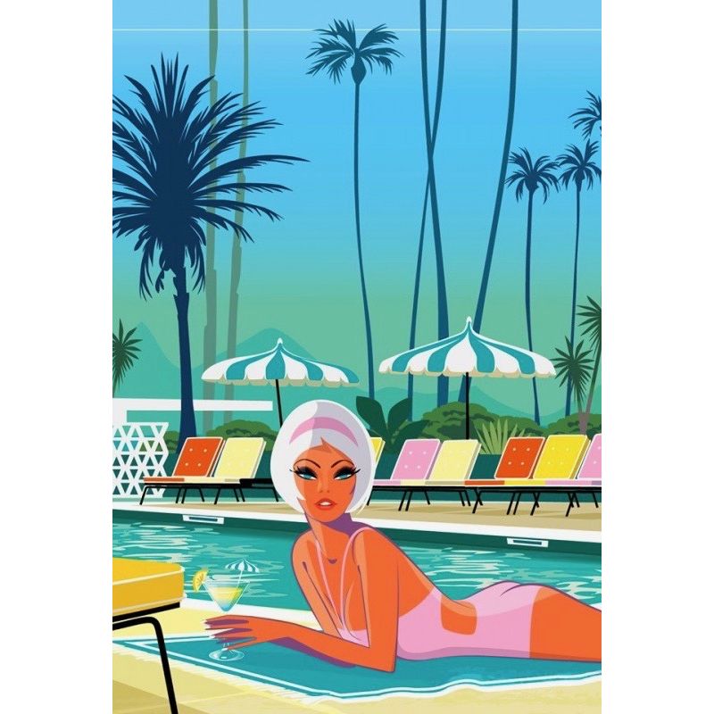 Affiche tirage d&#39;Art &quot; Palm Springs &quot; Monsieur Z.