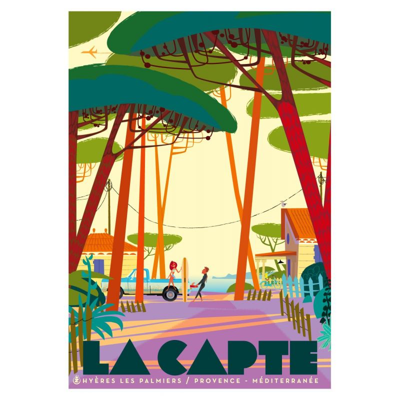 Affiche tirage d&#39;Art &quot;La Capte Surf &quot; Monsieur Z.
