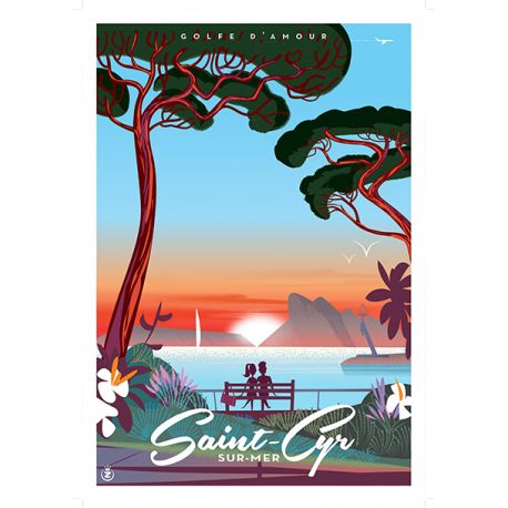 Affiche tirage d&#39;Art &quot;Saint-Cyr Sunset&quot; Monsieur Z.