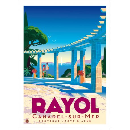 Affiche tirage d&#39;Art &quot;Rayol Le Patec&quot; Monsieur Z.