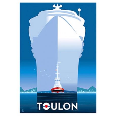 Affiche tirage d&#39;Art &quot; Toulon remorqueur  &quot; Monsieur Z.