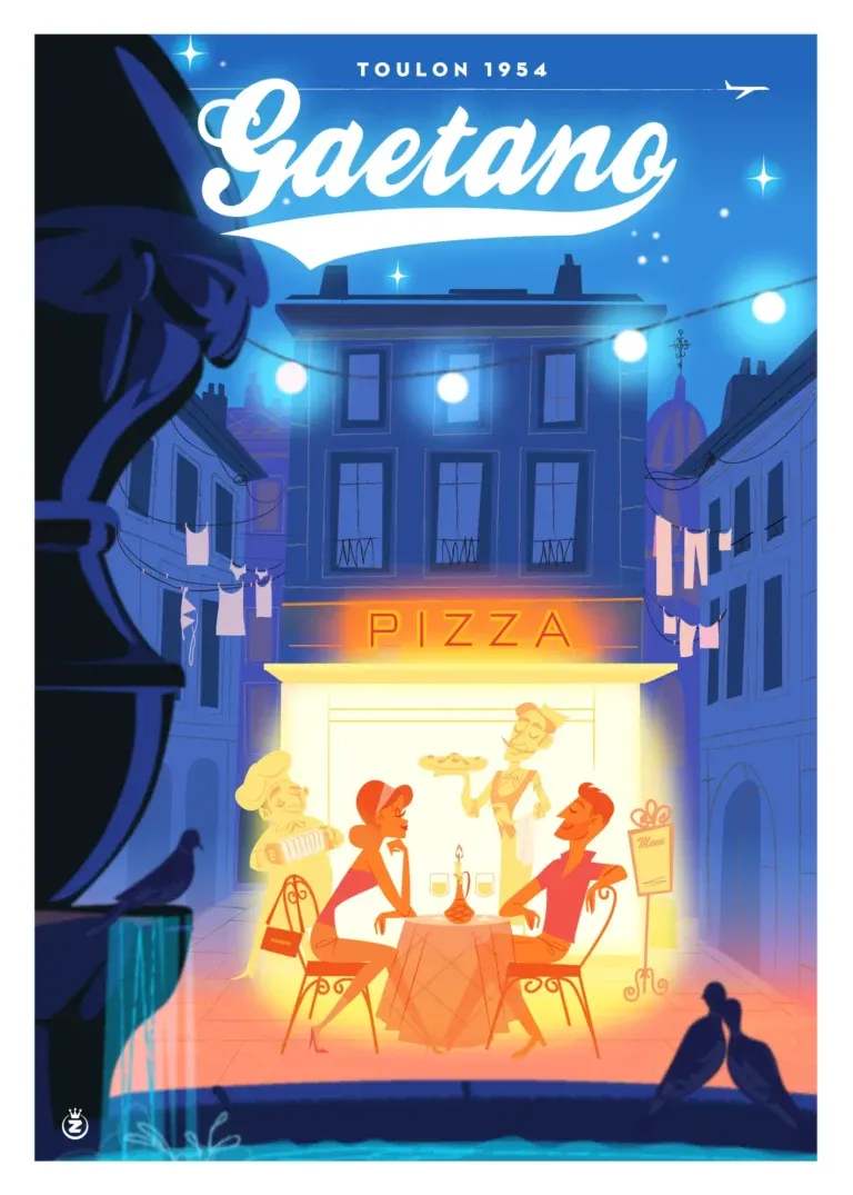 Affiche tirage d&#39;Art &quot;Gaetano&quot; Monsieur Z.