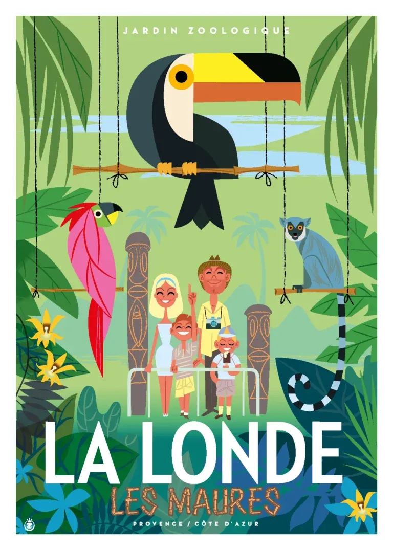 Affiche tirage d&#39;Art &quot;La Londe Zoo&quot; Monsieur Z.