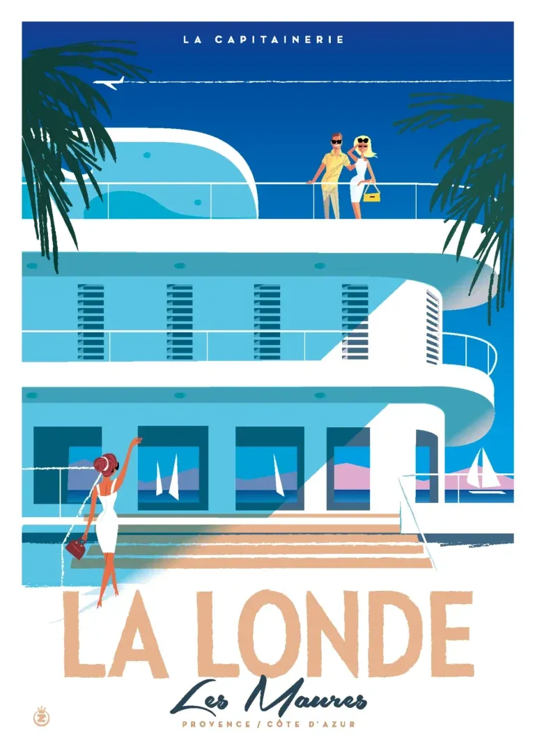 Affiche tirage d&#39;Art &quot;La Londe Capitainerie&quot; Monsieur Z.