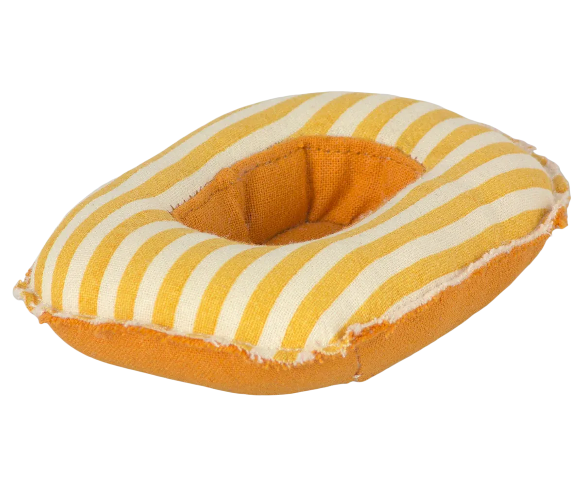Bateau pneumatique rayé jaune Maileg