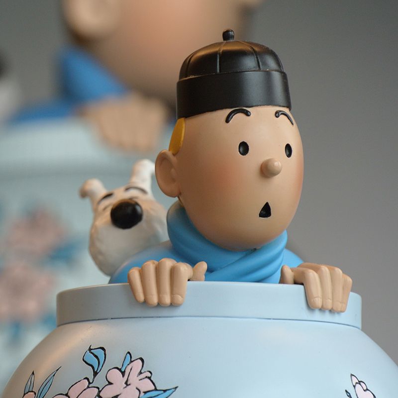 Tintin potiche Lotus bleu - Les Icones Tintinimaginatio