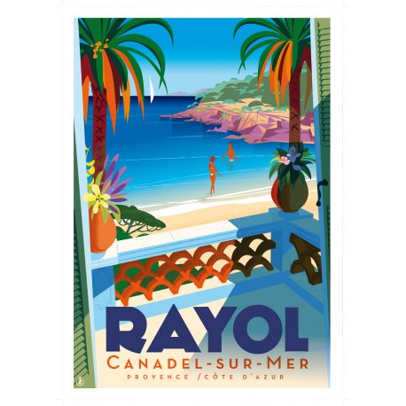 Affiche tirage d'Art "Rayol balcon" Monsieur Z.