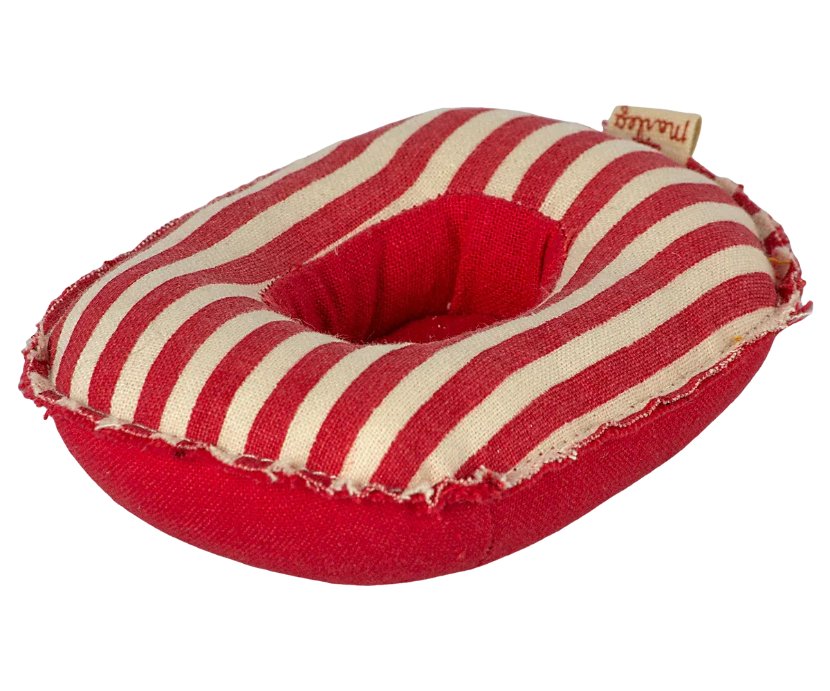 Bateau pneumatique rayé rouge Maileg