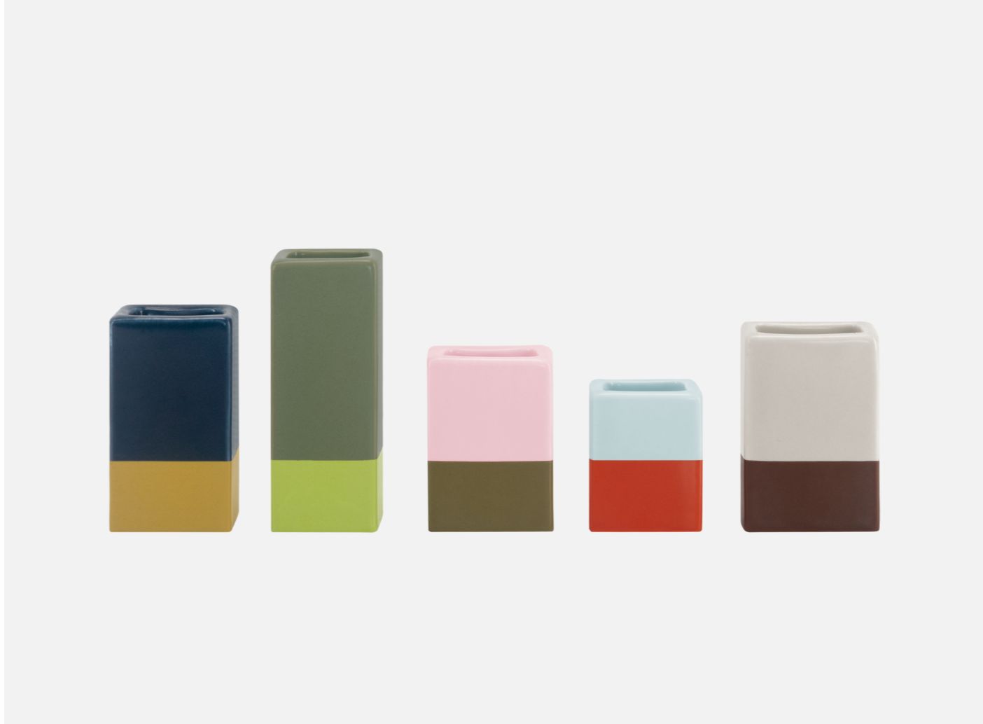 Set de 5 mini vases bicolore - Remember