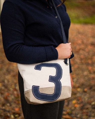 Sac Rivage bandoulière cuir bleu 727 Sailbags