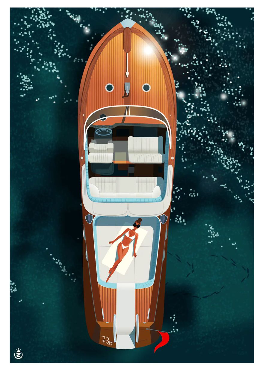 Affiche tirage d'Art "Aquarama" Monsieur Z.