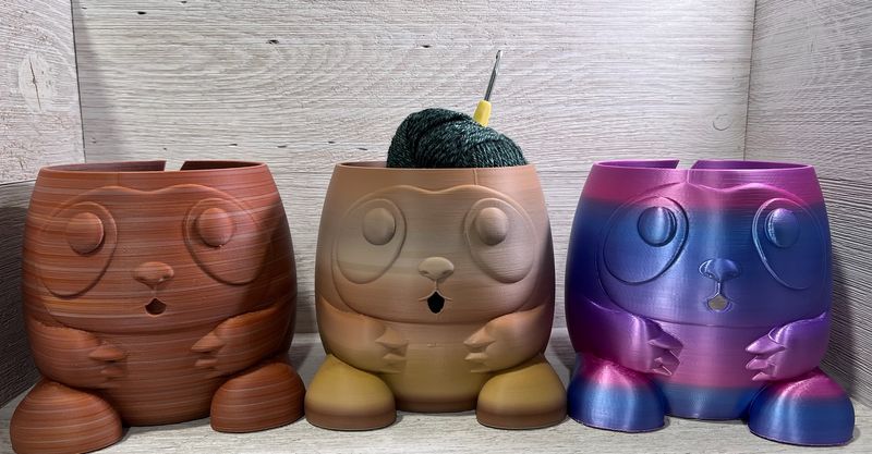 3D Printed Yarn Bowl for crocheting and knitting