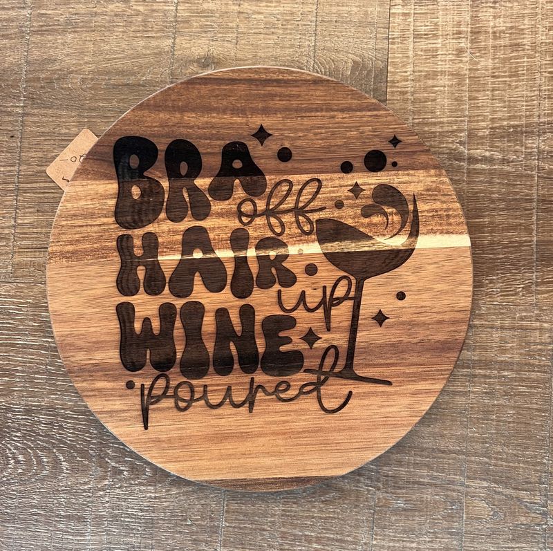 8” Acacia - bra/hair/wine