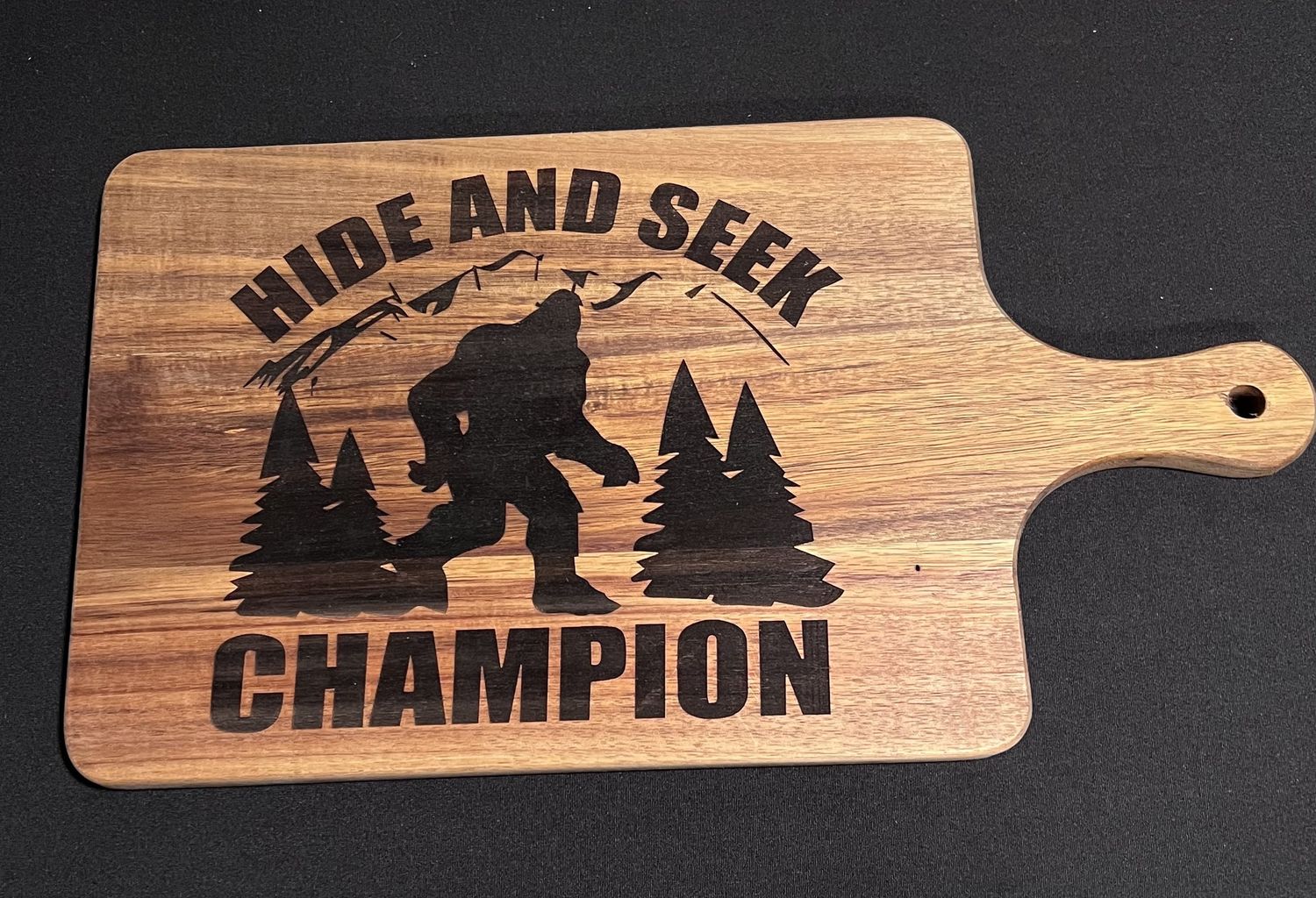 9“ x 12“ Cutting Board hide and seek champion