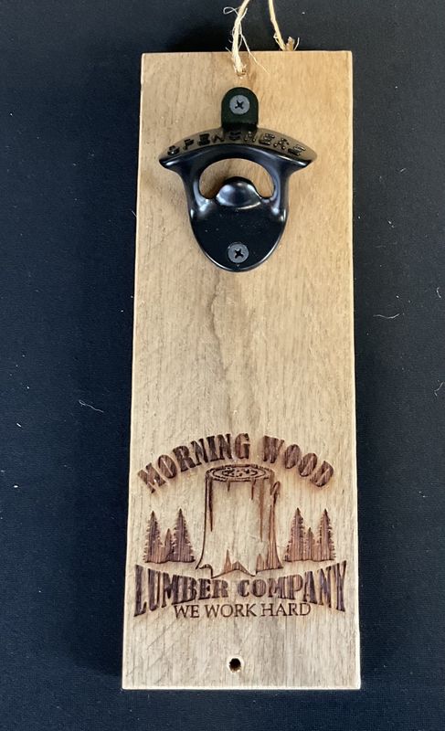 Rustic pallet wood bottle opener