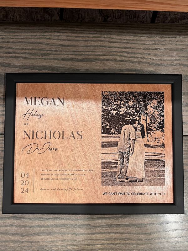 Wedding invitation Engraved