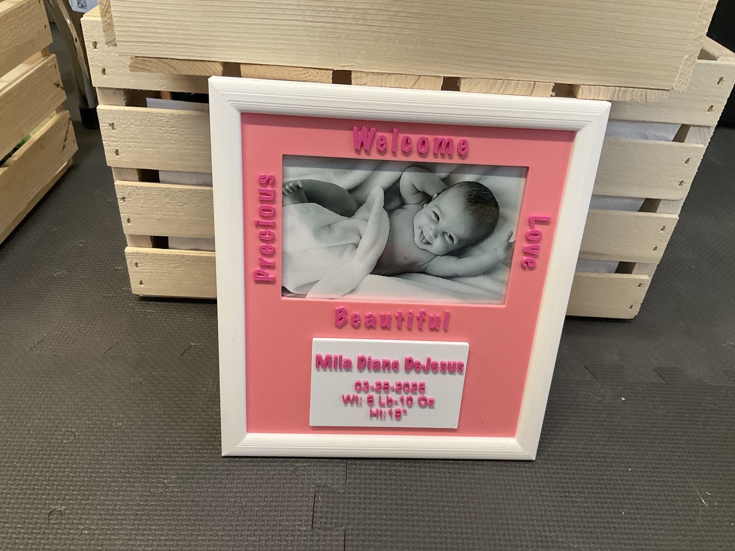 Newborn baby picture frame