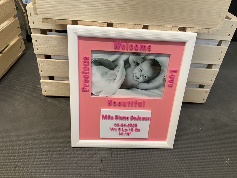 Newborn baby picture frame