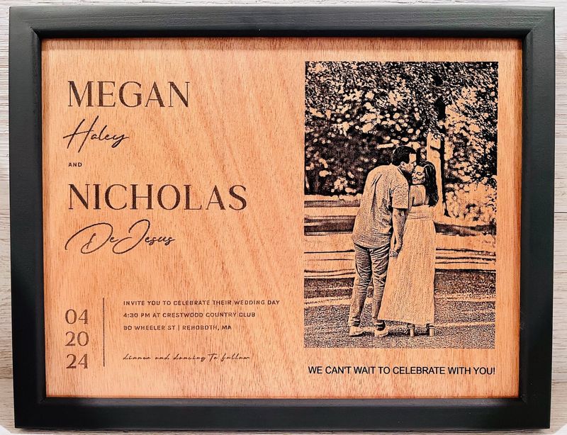 Custom engraved Wedding or specialty gifts.