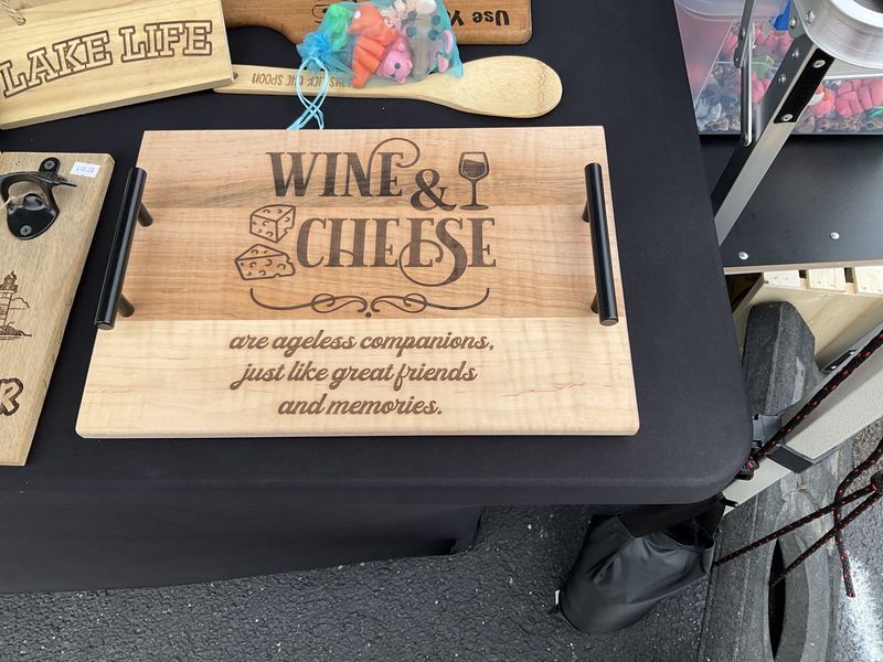 Cutting board with handles