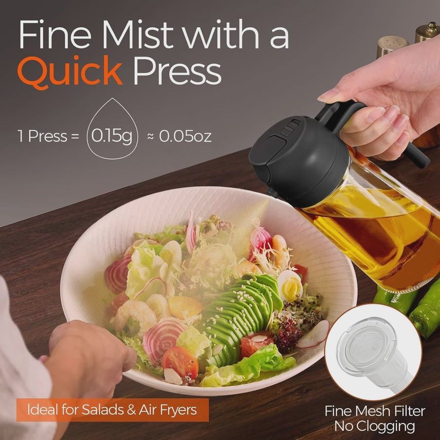 2-in1 Oil Sprayer &amp; Dispenser 16oz